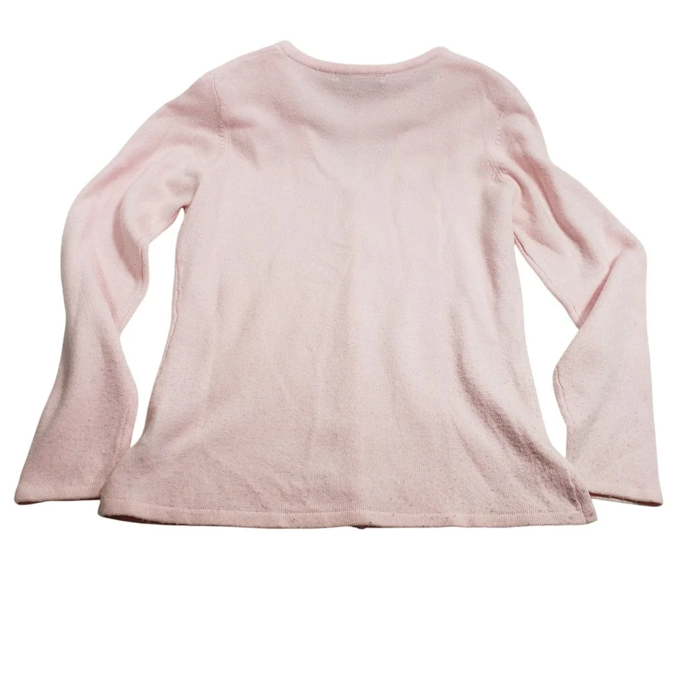 Carolyn‎ Taylor Womens Floral Embroidered Cardigan Sweater Size S Pink 92054